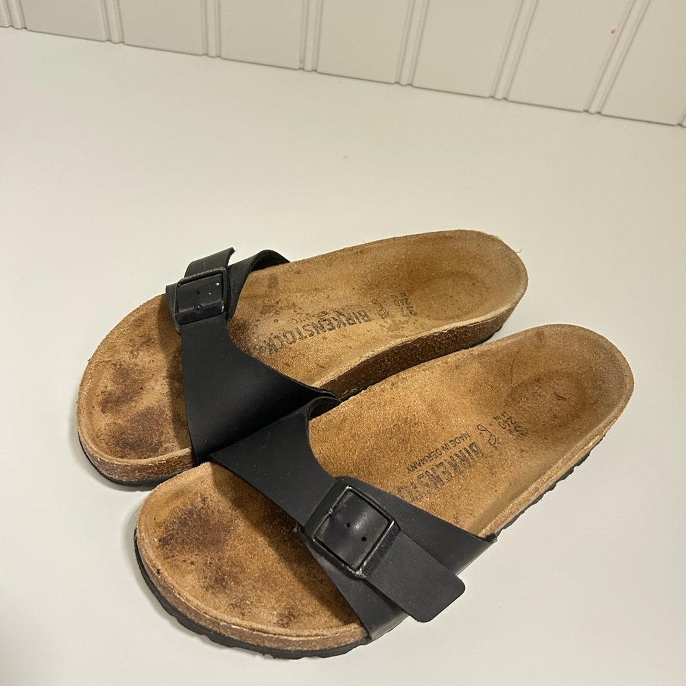 Birkenstock Madrid Black Slip-On Sandals